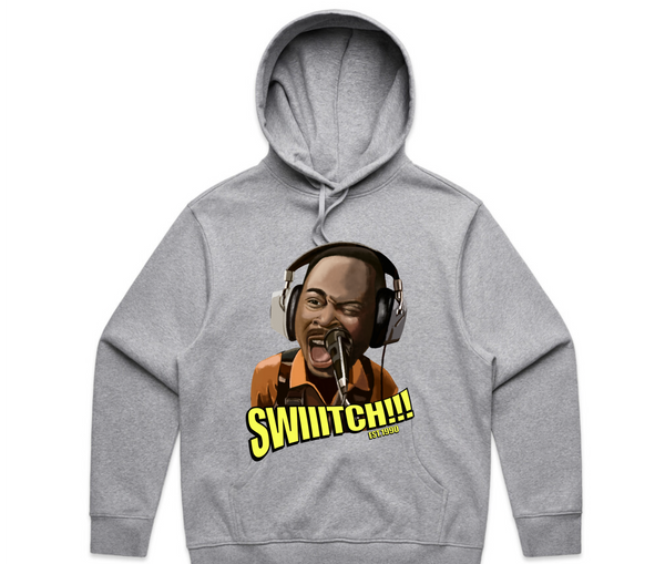 🔥 THE HOUSE PARTY COLLECTION – “SWIIITCH!!!” (DESIGN ON THE FRONT) LIMITED HOODIE!